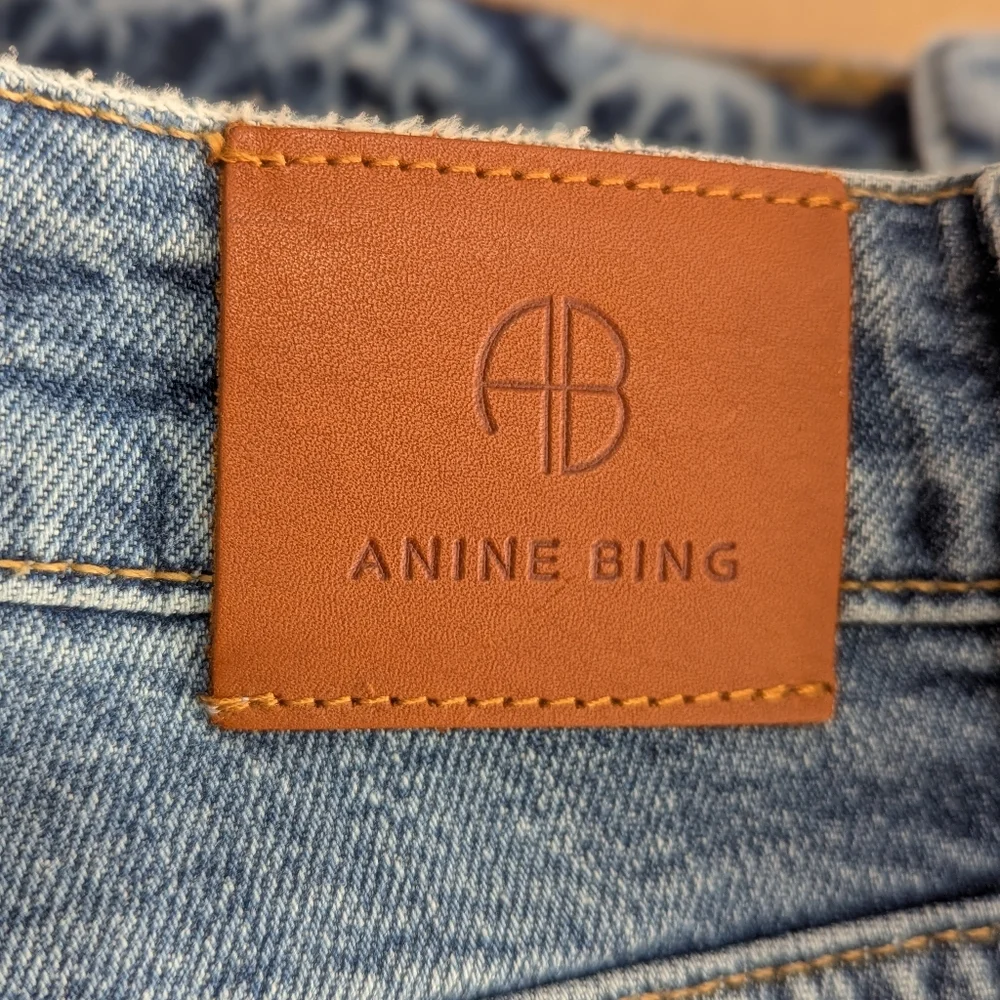 Anine Bing Roxanne Button Fly Split Hem Denim Blue Jeans Size 26 *GUC - Picture 11 of 13
